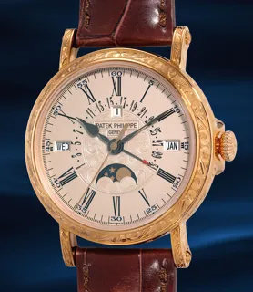 Patek Philippe Perpetual Calendar 5160R-001 38mm Rose gold Silver