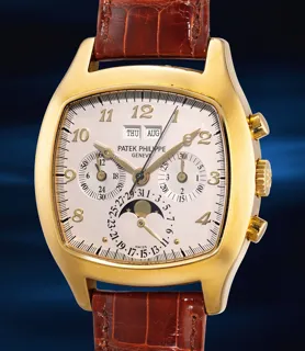 Patek Philippe Perpetual Calendar Chronograph 5020 37mm 18k yellow gold Silver