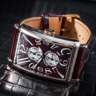 Franck Muller Master Banker 1200 MB 32mm White gold Burgundy