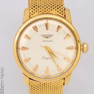 Longines Conquest 18k yellow gold Cream