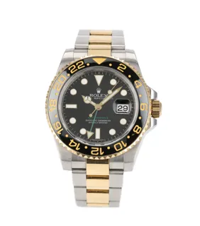 Rolex GMT-Master II 116713 40mm Yellow gold and Stainless steel Black