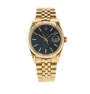 Rolex Datejust 36 16238 Yellow gold Blue