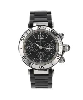 Cartier Pasha Seatimer 2995 42mm Stainless steel Black