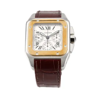 Cartier Santos 2740 Yellow gold and Stainless steel Silver