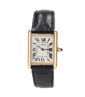 Cartier Tank Louis 3983 25mm Yellow gold Silver