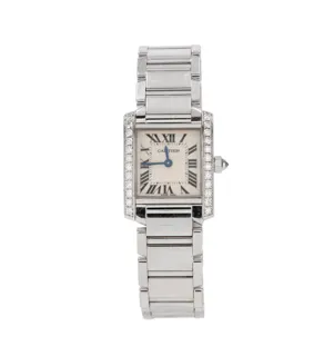 Cartier Tank Française 2403 20mm White gold White