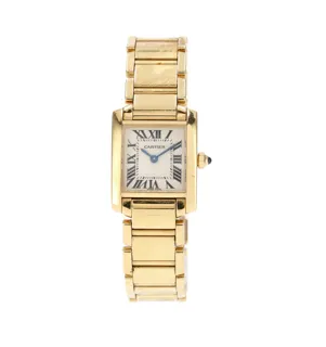 Cartier Tank Française 2385 20mm Yellow gold White