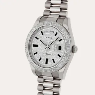 Rolex Day-Date II 218399BR 18k white gold