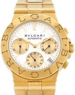 Bulgari Diagono Chrono CH 35 G Yellow gold White