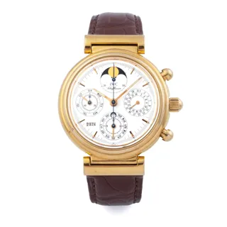 IWC Da Vinci Perpetual Calendar 3750 18k yellow gold White