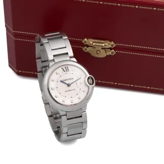 Cartier Ballon Bleu 3284 Stainless steel White