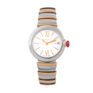 Bulgari LVCEA LUP33SG Rose gold and Stainless steel White