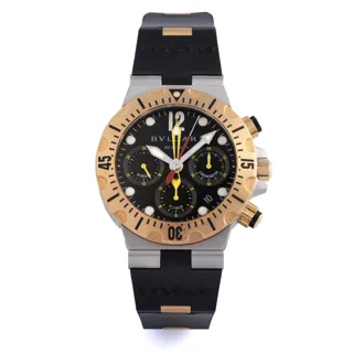 Bulgari Diagono Professional Scuba SC40SG Yellow gold and Stainless steel Black