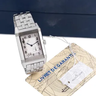 Jaeger-LeCoultre Reverso Grande Date 240.8.15 Stainless steel Silver and White