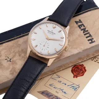 Zenith Chronomètre 18k rose gold Silver