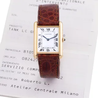 Cartier Tank Louis Cartier 18k yellow gold White