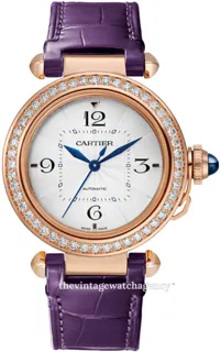 Cartier Pasha WJPA0012 Rose gold Silver