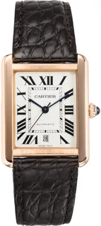 Cartier Tank Solo XL W5200026 33mm Rose gold and Stainless steel Silver