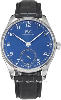 IWC Portugieser IW358305 Stainless steel Blue