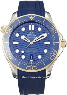 Omega Seamaster Diver 300M 210.22.42.20.03.001 Yellow gold Blue