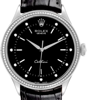 Rolex Cellini 50609 18k white gold Black