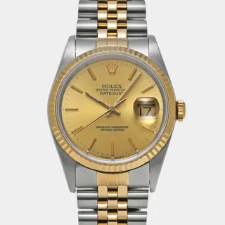 Rolex Datejust 36 16233 Stainless steel and 18k yellow gold Champagne