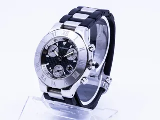 Cartier Chronograph 21 2424 Stainless steel Black