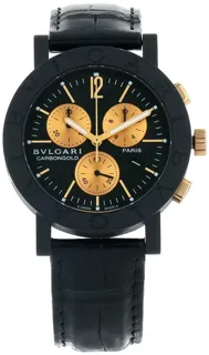 Bulgari Carbongold BB 38 CL CH Carbon fiber Black