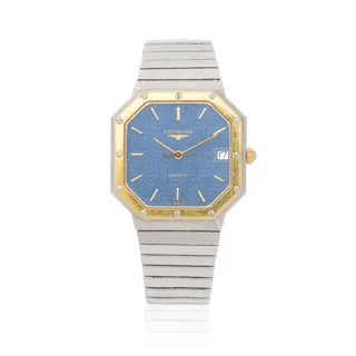 Longines Cascade 4842 950 Stainless steel and Gold-plated Blue