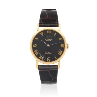 Rolex Cellini 4109-5 18k yellow gold Brown