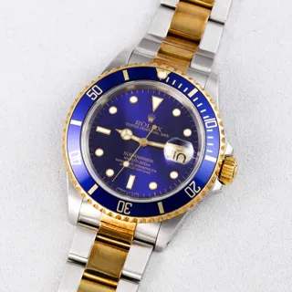 Rolex Submariner 16613 Stainless steel and 18k yellow gold Blue