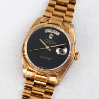 Rolex Day-Date 18028 / 18000 18ct yellow gold Black