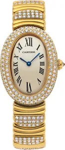 Cartier Baignoire 30mm 18k Gold White