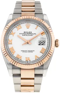 Rolex Datejust 36 126231 Rose gold and Stainless steel White