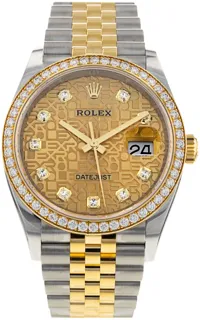 Rolex Datejust 36 126283RBR Yellow gold and Stainless steel Champagne