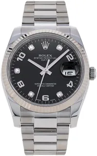 Rolex Oyster Perpetual Date 115234 White gold and Stainless steel Black