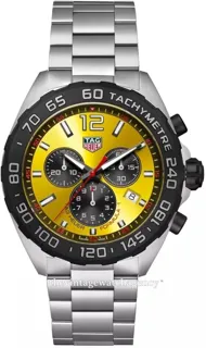 TAG Heuer Formula 1 CAZ101AM.BA0842 Brushed/polished steel Yellow