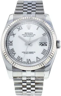 Rolex Datejust 36 116234-0089 White gold and Stainless steel White