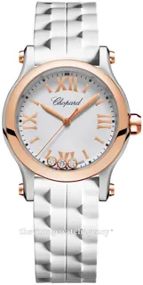 Chopard Happy Sport 278590-6001 brushed/polished steel White