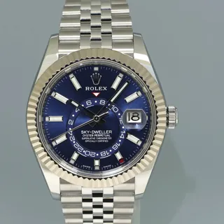 Rolex Sky-Dweller 326934-0004 42mm White gold and Stainless steel Blue