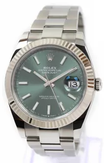 Rolex Datejust 41 126334-0027 White gold and Stainless steel Green