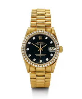 Rolex Datejust 31 68288 Yellow gold Black