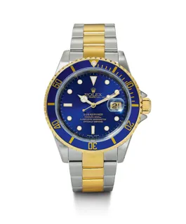 Rolex Submariner 16613 Yellow gold and Stainless steel Blue