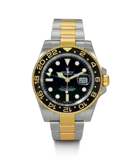 Rolex GMT-Master II 116713 40mm Yellow gold and Stainless steel Black