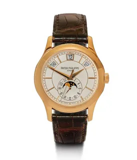 Patek Philippe Annual Calendar 5205R Rose gold Silver