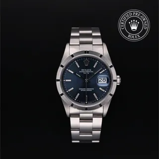 Rolex Oyster Perpetual Date 15210 Stainless steel Blue