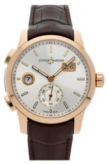 Ulysse Nardin Dual Time 3346-126/91 42mm Rose gold Silver