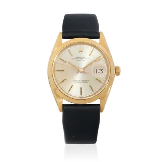 Rolex Oyster Perpetual Date 1500 18k Gold Silver