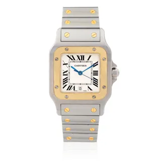 Cartier Santos 1566 Yellow gold and Stainless steel Silver