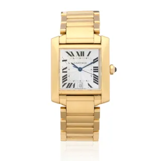 Cartier Tank Française 1840 18k yellow gold Silver